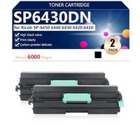 Compatibile SP6430DN Cartuccia Toner di Ricambio ad alta Capacità per Ricoh SP-6450 6440 6430 6420 6410 Stampante, 6000 Pagine,2*Black