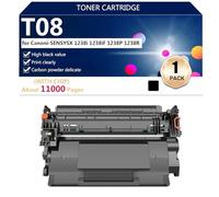 Compatibile T08 Cartucce Toner di Ricambio ad Alta capacità per Canon i-SENSYS X 1238i 1238iF 1238P 1238R Stampante,Black