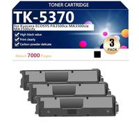 Compatibile TK-5370 Sostituzione della Cartuccia di Toner TK-5370BK TK-5370C TK-5370M TK-5370Y per Kyocera ECOSYS PA3500cx MA3500cix MA3500cif Stampanti, 7000 Pagine,3*Black