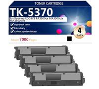 Compatibile TK-5370 Sostituzione della Cartuccia di Toner TK-5370BK TK-5370C TK-5370M TK-5370Y per Kyocera ECOSYS PA3500cx MA3500cix MA3500cif Stampanti, 7000 Pagine,4*Black