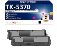 Compatibile TK-5370 Sostituzione della Cartuccia di Toner TK-5370BK TK-5370C TK-5370M TK-5370Y per Kyocera ECOSYS PA3500cx MA3500cix MA3500cif Stampanti, 7000 Pagine,2*Black