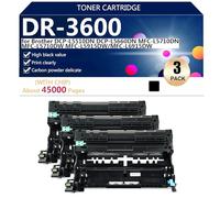 Compatibile Unità Tamburo DR-3600 di Ricambio per Brother DCP-L5510DN DCP-L5660DN MFC-L5710DN MFC-L5710DW MFC-L5915DW MFC-L6915DW Stampanti, Volumi di Stampa Elevati,Black-3 pack