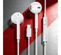 Compatibili con 15 16 17 Air 16 Plus 16 Pro Max e la maggior parte dei dispositivi USB-C, auricolari da gioco per dispositivi mobili e PC, auricolari cablati con interfaccia Type-C e decodifica digita