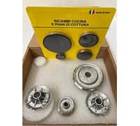 COMPATIBILI CON ARISTON INDESIT C00065933 4 BRUCIATORI(ORIGINALI) 4 SPARTIFIAMMA ADATTABILI IN OTTONE 4 PIATTELLI NERO LUCIDO