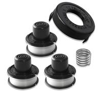 Compatibili con Black + Decker Sostituisci GL250 GL310 GL360 GL360SB,Bobina di ricambio del tagliaerba in nylon,3 bobine,1 Pezzi Copri Bobina,1 molla