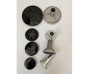COMPATIBILI CON BOREAL BOMPANI SILTAL 4 BRUCIATORI IN ALLUMINIO + 4 SPARTIFIAMMA IN GHISA SMALTATI NERO LUCIDO 1 GRANDE 2 MEDI 1 PICCOLO KITS4103CB