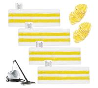 Compatibili Con Kärcher SC1 SC2 SC3 SC4 SC5, Set Di Panni Di Ricambio Per Scopa A Vapore, 6 Pezzi In Microfibra Lavabile, 4 Panni Per Pavimenti E 2 Copri Ugelli