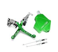 compatibili Per KLX250 KLX250S KLX250SF 2010-2020 Motocross Leve Frizione Freno Pieghevoli Sistema Di Cavi Easy Pull Leva Frizione Acrobatica Accessori CNC(Verde)