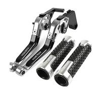 compatibili Per Yama&ha XSR900ABS XSR900 ABS XSR 900 2016-2020 2017 Leva Freno Frizione Moto Leve Pieghevoli Regolabili Allungabili Manopole Manubrio(Sliver)