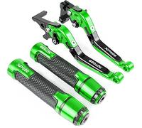 compatibili Per Yamaha XP500 XP 500 2010-2011 Accessori Moto Regolabile Pieghevole Allungabile Leva Frizione Freno Manubrio Manopole Cap CNC(Verde)