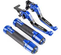 compatibili Per Yamaha XP500 XP 500 2010-2011 Accessori Moto Regolabile Pieghevole Allungabile Leva Frizione Freno Manubrio Manopole Cap CNC(Blu)