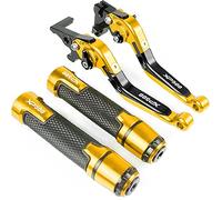 compatibili Per Yamaha XP500 XP 500 2010-2011 Accessori Moto Regolabile Pieghevole Allungabile Leva Frizione Freno Manubrio Manopole Cap CNC(Oro)