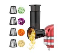Compatibilità con l'accessorio affettatrice for KitchenAid, accessori for affettatrice e grattugia for robot da cucina KitchenAid, grattugia for insalata nera con 4 lame
