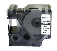 Compatible 18445 S0718620 for DYMO Rhino IND Black on White Vinyl Label Tape 19mm 3/4" 1PK