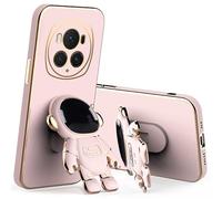 Compatible avec Coque Honor Magic 6 Pro antichoc avec support Astronaute, Etui Honor Magic 6 Pro Silicone Protection Coque de Telephone motif de Cartoon mignon housse (Rose)