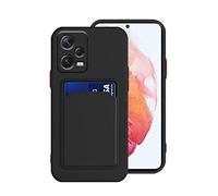 Compatible avec Coque Redmi Note 12 Pro Plus Silicone, protection Xiaomi Redmi Note 12 Pro Plus Etui pour téléphone avec porte-cartes, antichoc Ultra Fin et Anti-Rayures Carte Housse (nero)