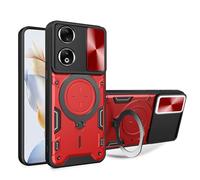 Compatible con Honor 90 5G Custodia,Compatibile con Honor 90 5G REA-AN00 REA-NX9 Supporto magnetico Kickstand [PC+TPU] 2 in 1 Red