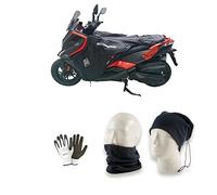 COMPATIBLE CON KYMCO DTX 360 ANNO 2022 COPRIGAMBE PARANNANZA TERMOSCUD TUCANO URBANO R229-X SPECIFICO PER SCOOTER COPERTA TERMICA IMPERMEABILE PARAFREDDO CON ECOPELLICCIA