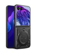 Compatible con Motorola Razr 50 Custodia,Compatibile con Motorola razr 2024 Supporto magnetico Kickstand [PC+TPU] 2 in 1 Black