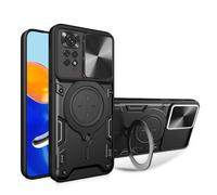 Compatible con Redmi Note 11E Pro 5G Custodia,Compatibile con Redmi Note 11 Pro+ 5G (India) / Note 11 Pro 4G / Note 11 Pro 5G Supporto magnetico Kickstand [PC+TPU] 2 in 1 Black