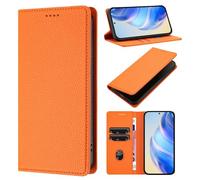 Compatible con Samsung Galaxy A6 2018 Custodia,Compatibile con Samsung Galaxy A6 2018 SM-A600 Portafoglio con chiusura magnetica a flip Stand Card Slot Orange
