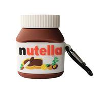 Compatible for Airpods Case 1/2 Nutella, Boys Girls Kids Teens Women Carino Kawaii Funny Skin Cover for Airpod Case Nutella, Cartoon 3D Silicone Fashion Protective Case for Airpods 1&2 (Nutella)