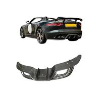 Compatible For Jaguar FTYPE Carbon Fiber Unpainted Rear Lip Diffuser Back Bumper Spoiler Shunt Small Encircleme Body Kit