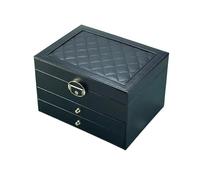 Compatible For Multi-Layer Drawer-Type Jewelry Box Household Large Capacity Earring Storage Organizer With Oxidation Finish(Black)