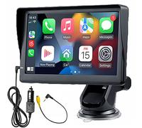 Compatible for wireless Apple Carplay Android Auto 7 pollici autoradio portatile HD TouchScreen Monitor autoradio con Bluetooth Mirrorlink Trasmettitore FM Porta AUX/USB/TF Card