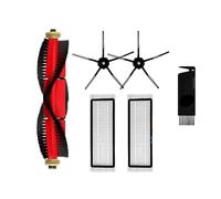 ,Compatible For xiaomi, Mi Robot Vacuum Cleaner 1 / 1S SDJQR01RR SDJQR02RR | ，Compatible For Roborock， E2 E3 E4 E5 S4 S4 Max S5 Main Side Brush Filter(6pcs)