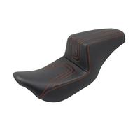 Compatible With Harle Touring Street Glide Road King FLHT FLHR FLTR 2009-2023 Motorcycle PIC Cushion Two-Up Seat Rider Driver Passenger(Orange line Seat)