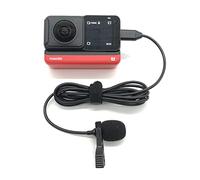 Compatible with Insta360 One R Type C Lavalier Microphone External High Fidelity Recording Microphone Cable 1.5 m Cable for Insta360 One R Camera Accessories Black (A464)