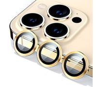 Compatible With iPhone 13/13 Mini - A Set of 2 Gold Glass Camera Lens Protectors