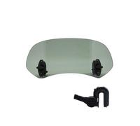 Compatible With Motorcycle Scooter Adjustable Clip On Windscreen Windshield Extension Spoiler Wind Deflector Adjustable Lockable (Color : Small Grey Green)