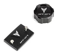 Compatible with MT07 MT-07 MT 07 FZ07 2015-2021 2022 2023 2024 Front Rear brake Fluid Reservoir Cover oil filler Cap tire valve cap(Front and Rear black)