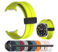 Compatible with Samsung Galaxy Watch 7 Ultra 47mm Band (2024),Soft Sport Silicone Breathable Bands Strap Wristbands Fit for Samsung Galaxy Watch Ultra 47mm,Galaxy Watch 7 Ultra Bands (Yellow-a)