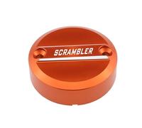 Compatible With Scrambler 1200 XC 1200XE Speed Twin 1200 Thruxton 1200 1200R Front Brake Fluid Reservoir Cap Cover(Orange Scrambler)
