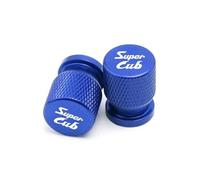 Compatible with Super CUB C70 90 110 C125 New 1 Pair Motorcycle Accessories Tire Valve Air Port Stem Cover Cap Plug CNC Aluminum Alloy(Blue)