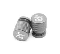 Compatible with Super CUB C70 90 110 C125 New 1 Pair Motorcycle Accessories Tire Valve Air Port Stem Cover Cap Plug CNC Aluminum Alloy(Titanium)