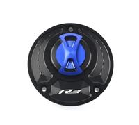Compatible With YZF R1 R1M R7 R6 R15 R15M R3 Fuel Gas Tank Cover Quick Release Rotate Aluminum Oil Cap Racing Motorcycle Accessories(Blue R3)