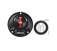 Compatible With YZF R1 R1M R7 R6 R15 R15M R3 Fuel Gas Tank Cover Quick Release Rotate Aluminum Oil Cap Racing Motorcycle Accessories(Black Red R25)