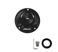 Compatible With YZF R1M R1 R3 R15V3 R15M R15 V4 Keyless Motorcycle Fuel Gas Tank Cap Cover Aluminum Accessories(R25 BLACK)