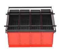 Compattatore di Carta in Acciaio 38x31x18 cm Nero e Rosso