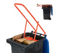 Relaxdays Compattatore Rifiuti Domestico, Trash Compactor, Pressa Manuale per Bidone della Spazzatura, Acciaio, Rosso, 35 x 30,5 cm