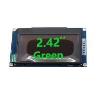 Compatto da 2,42 pollici per display OLED risoluzione 128x64 con driver SSD1309 IC I2C per integrazione di dispositivi IoT (7 pin di verde)