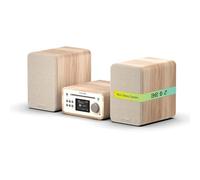 Pure Classic Stereo Mini - Das charmante Micro-Stereo-System, Baumwoll-Weiß/Eiche