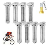 Compatto Multitool, Mini strumento regolabile in lega di alluminio con apribottiglie e pulsante, leggero e multifunzione EDC per campeggio e escursioni (8 pezzi)