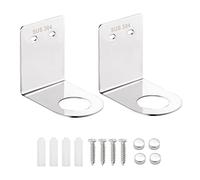 ComPDCVD 2 Pezzi Porta Dispenser per Bottiglia di Sapone Pompa in Acciaio Inossidabile Portaoggetti per Shampoo Argento 27 mm Contenitore per Lozione per Cucina Bagno