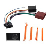 ComPDCVD Adattatore ISO per Autoradio a 16 Pin con 4PCS Utensile di Smontaggio per Ricambio Auto Adattatore per Cablaggio Stereo Radio Adattatore del Connettore del Cablaggio ISO per Kenwood NC JVC