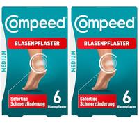 Compeed Cerotti per vesciche Medium - Cerotti idrocolloidei contro le vesciche sul tallone, 6 pezzi (Confezione da 2)